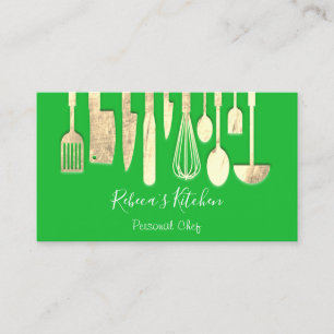 Tarjeta De Visita Cocina Personal Chef Restaurant Restauración Gree