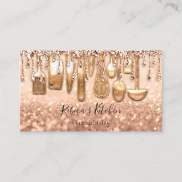 Tarjeta De Visita Cocina personal Rosa Confetti