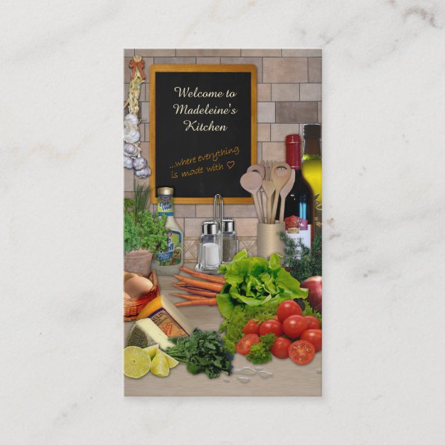 Tarjeta De Visita Cocina (personalizable) (Anverso)