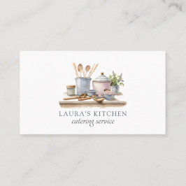 Tarjeta De Visita Cocina Rustic Watercolor