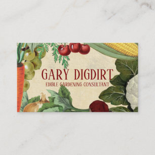 Tarjeta De Visita Cocina vintage-vegetal