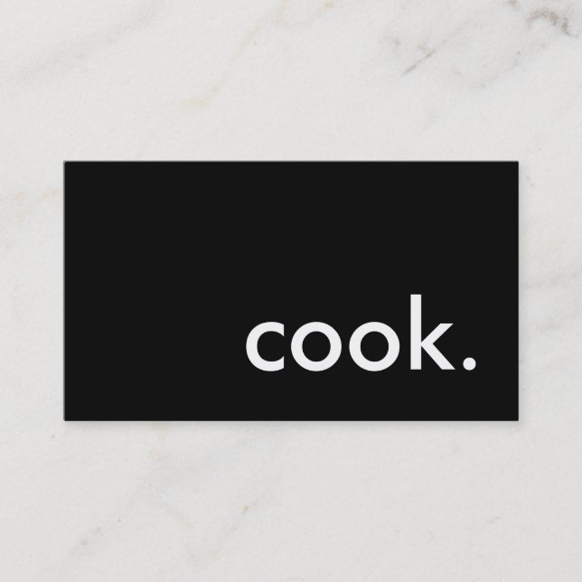 Tarjeta De Visita  cocinar. (Anverso)