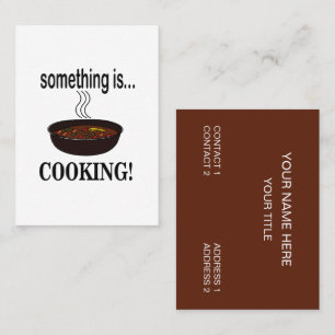 Tarjeta De Visita Cocinar algo es cocinar