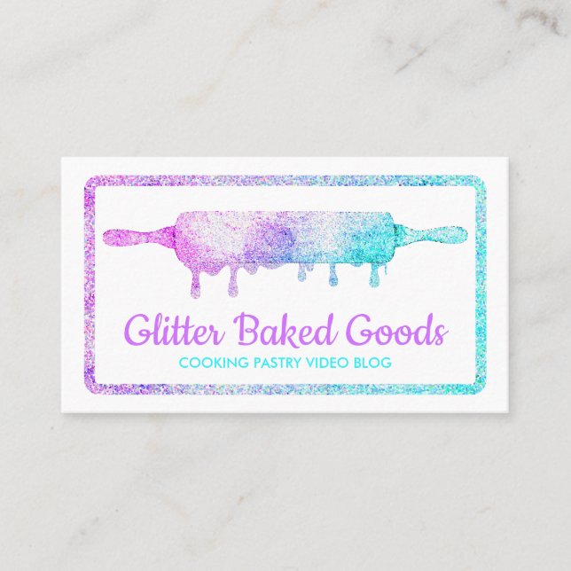 Tarjeta De Visita Cocinar masa  rodillo de goteo (Anverso)