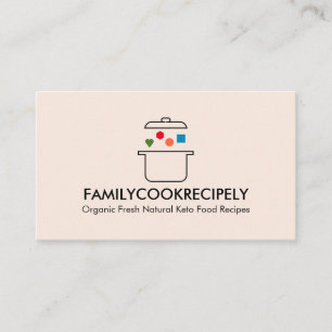 Tarjeta De Visita Cocinar olla geométrica comida dentro keto