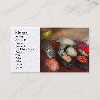 Tarjeta De Visita Cocinero - comida - oh, comía el sushi anoche