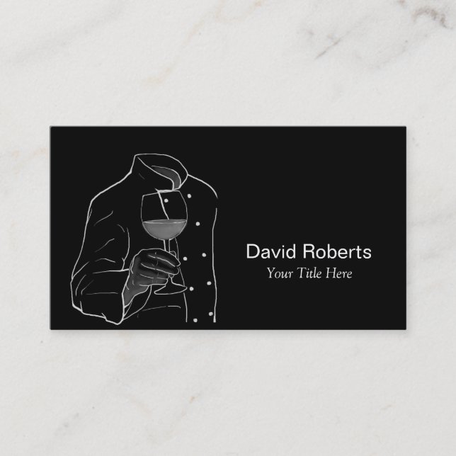 Tarjeta De Visita Cocinero con un profesional de abastecimiento del (Anverso)