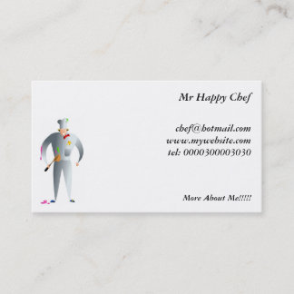 Tarjeta De Visita Cocinero feliz