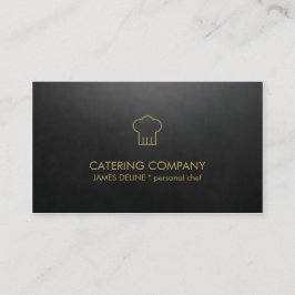 Tarjeta De Visita Cocinero negro simple moderno del abastecimiento
