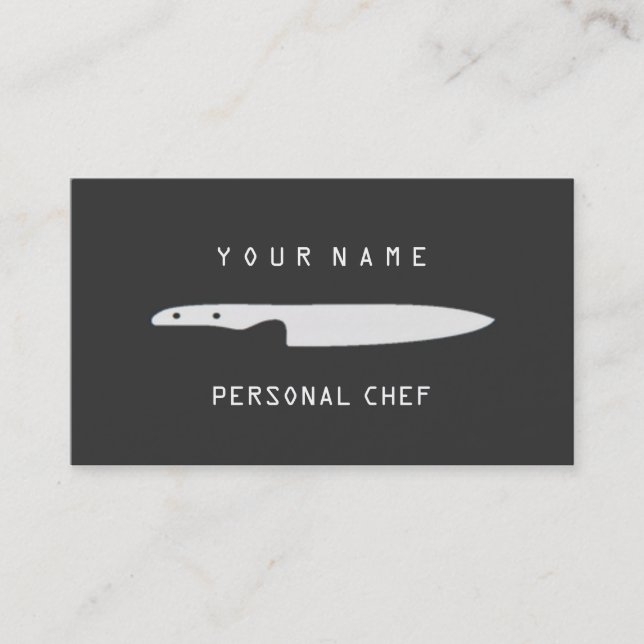 TARJETA DE VISITA COCINERO PERSONAL (Anverso)