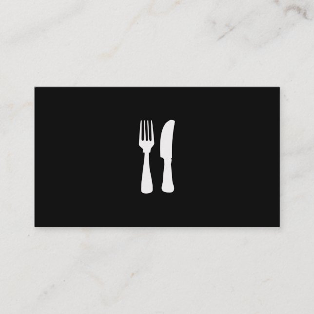 Tarjeta De Visita Cocinero personal BW (Anverso)