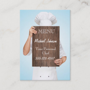 Tarjeta De Visita cocinero personal del cocinero que cocina al varó