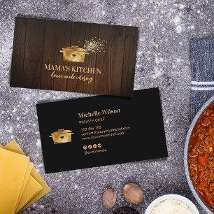 Tarjeta De Visita Cocinero Personal Profesional De Lujo