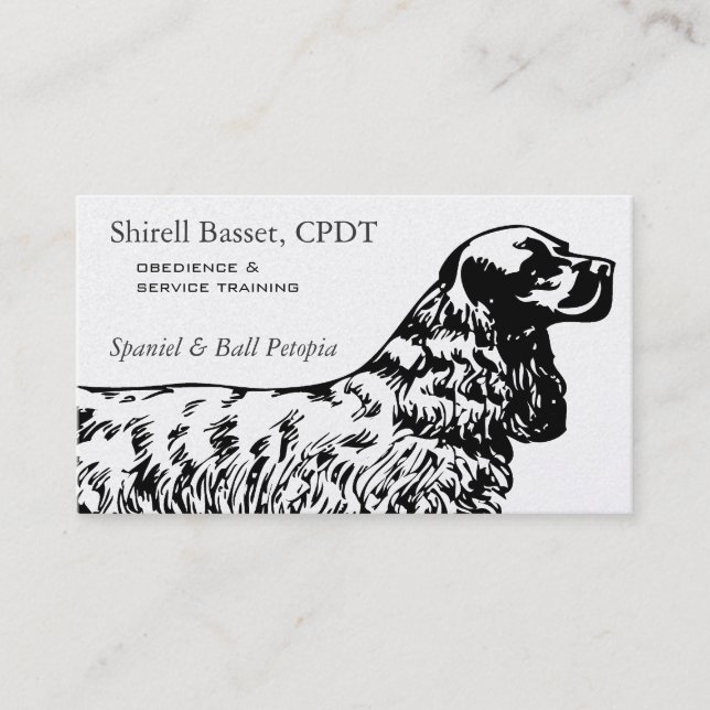 Tarjeta De Visita Cocker Spaniel Dog Business (Anverso)