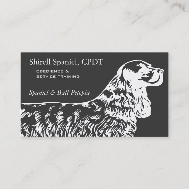 Tarjeta De Visita Cocker Spaniel Dog Business (Anverso)