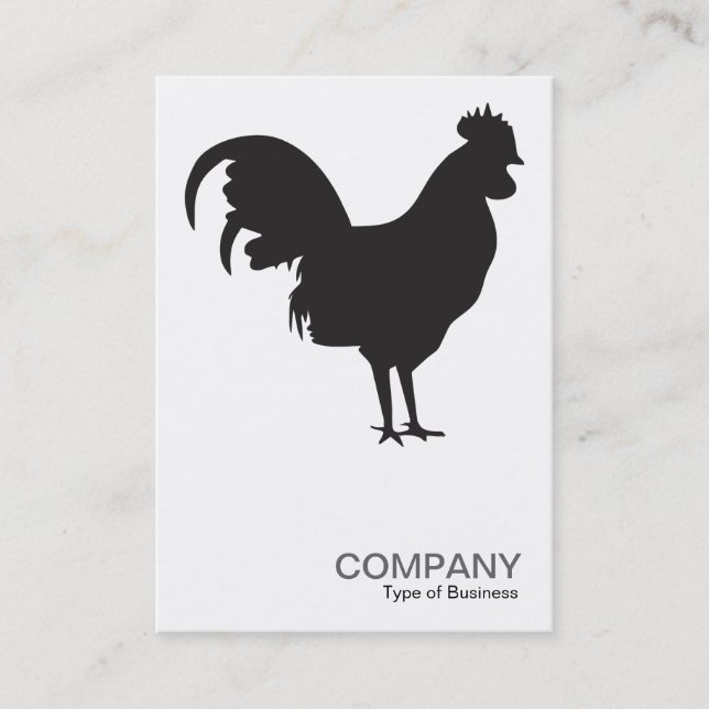 Tarjeta De Visita Cockerel negro - blanco (Anverso)