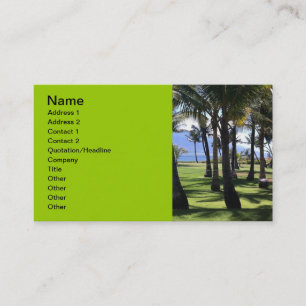 Tarjeta De Visita Coconut Palms Nui Hawaii