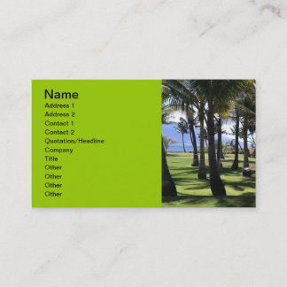 Tarjeta De Visita Coconut Palms Nui Hawaii