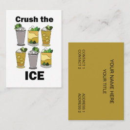 Tarjeta De Visita Cóctel Mint Julep Aplastar El Hielo