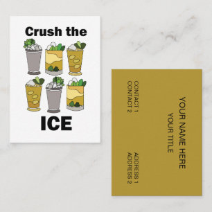 Tarjeta De Visita Cóctel Mint Julep Aplastar El Hielo