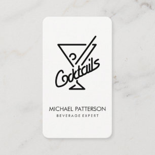 Tarjeta De Visita Cócteles / Bartender