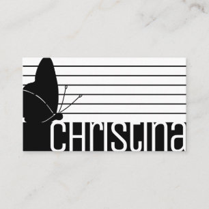 Tarjeta De Visita Cód. QR franjas blancas y negras