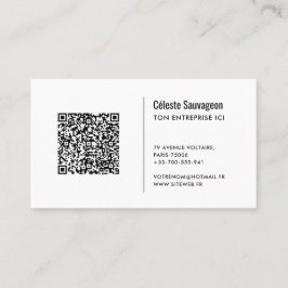 Tarjeta De Visita Code QR - Modèle de carte de visite 