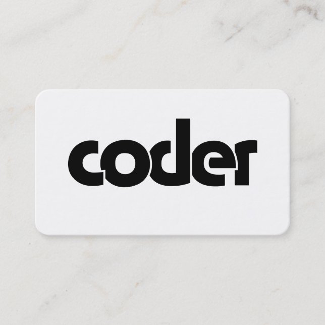Tarjeta De Visita Coder (Anverso)