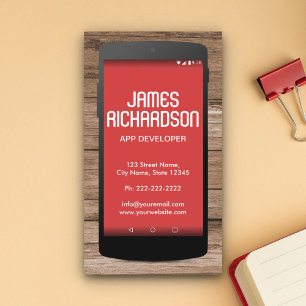 Tarjeta De Visita Codificador de software para desarrolladores de ap