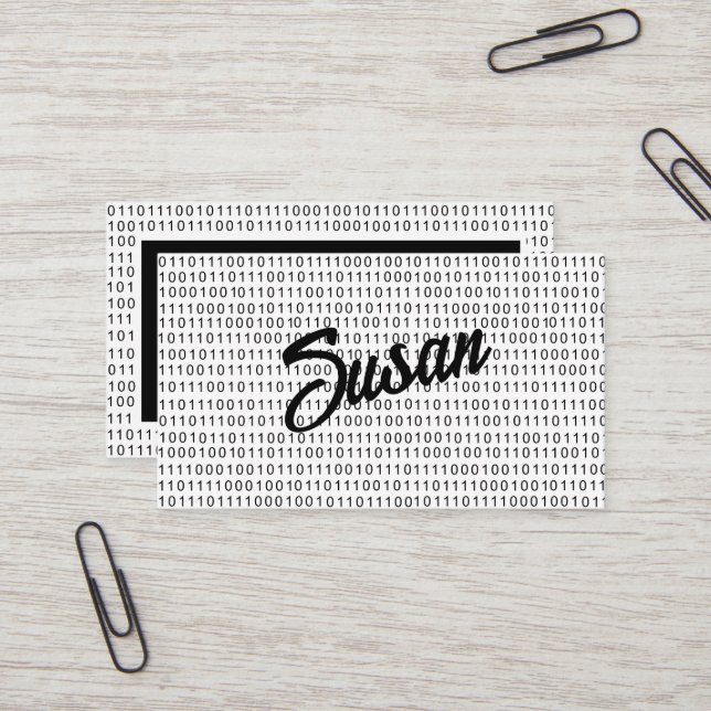 Tarjeta De Visita Código binario franjas blancas negras (Anverso/Reverso In Situ)