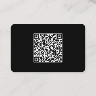 Tarjeta De Visita Código Black-QR moderno-Medios profesionales-soci