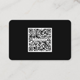 Tarjeta De Visita Código Black-QR moderno-Medios profesionales-socia