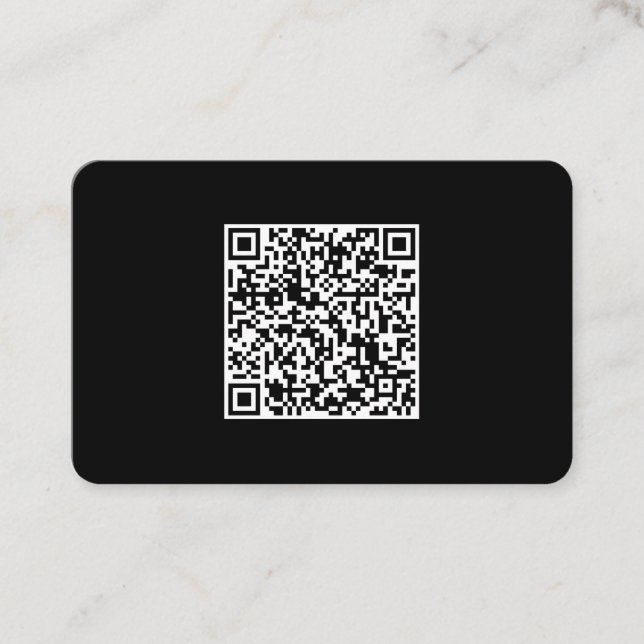 Tarjeta De Visita Código Black-QR moderno-Medios profesionales-socia (Anverso)