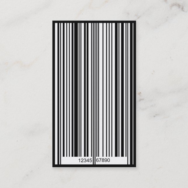 Tarjeta De Visita Código de barras (Anverso)