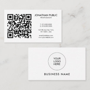 Tarjeta De Visita Código de barras Código QR Su logotipo aquí Perfil