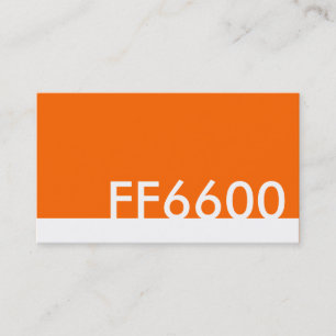 Tarjeta De Visita código de color html naranja FF6600