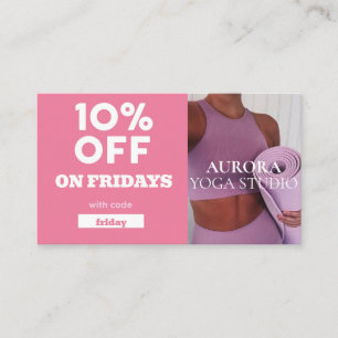 Tarjeta De Visita Código de descuento especial de viernes Estudio de