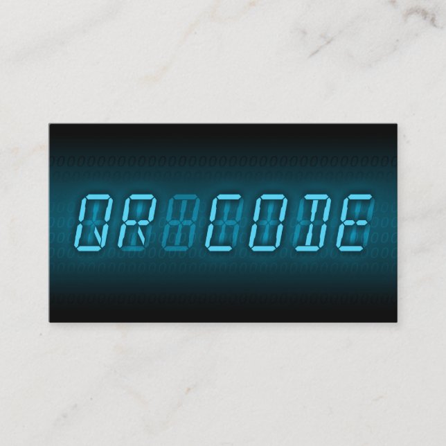 Tarjeta De Visita CÓDIGO DE QR: lectura digital (Anverso)