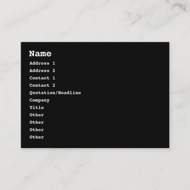 Tarjeta De Visita código http://ster (Anverso)