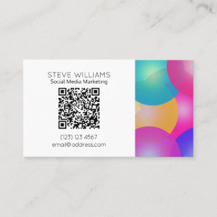 Tarjeta De Visita Código moderno del estilo QR del negocio