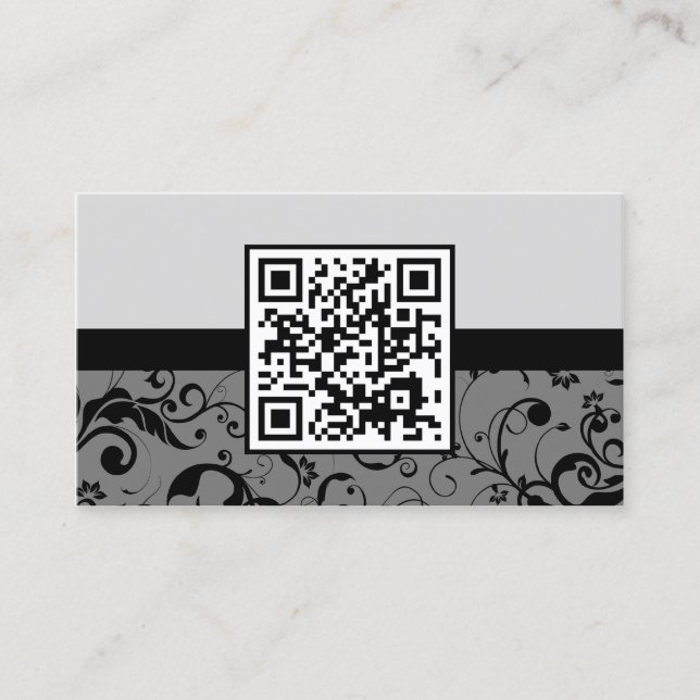 Tarjeta De Visita código profesional del damasco QR (Anverso)