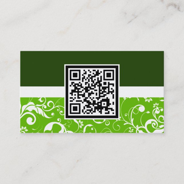 Tarjeta De Visita código profesional del damasco QR (Anverso)
