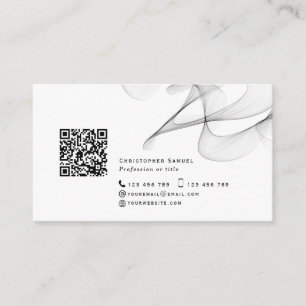Tarjeta De Visita Código QR abstracto red moderna personal simple