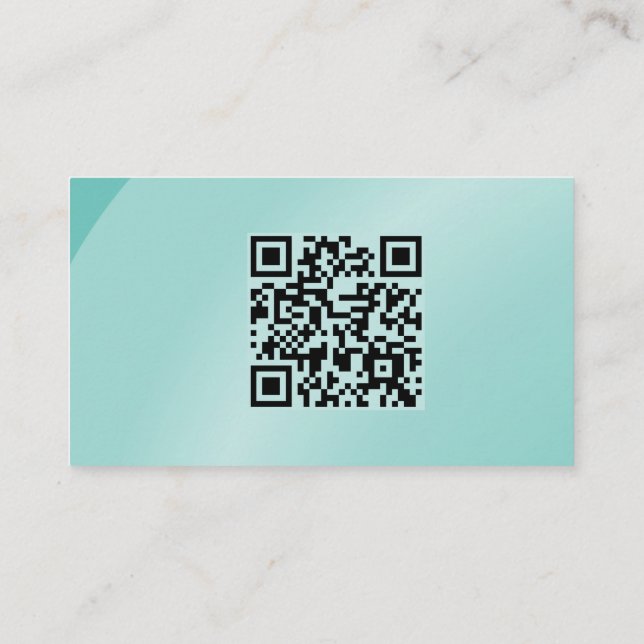 Tarjeta De Visita Codigo Qr Acuarela Moderada Neat Sombreado (Reverso)