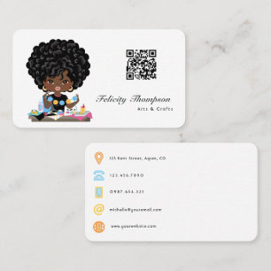 Tarjeta De Visita Código QR Afro Crafter
