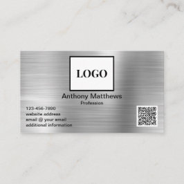 Tarjeta De Visita Código QR Agregar Logotipo Profesional Acabado Met