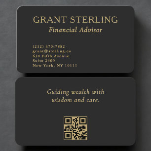 Tarjeta De Visita Código QR Asesor Financiero Profesional