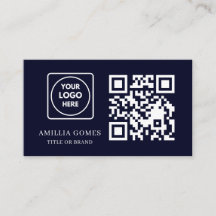 Código QR Azul Marino | Diseño de Contacto Persona