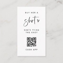 Tarjeta De Visita Código QR Bachelorette Party Drink Scan Card E100