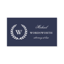 Código QR blanco azul clásico monográfico